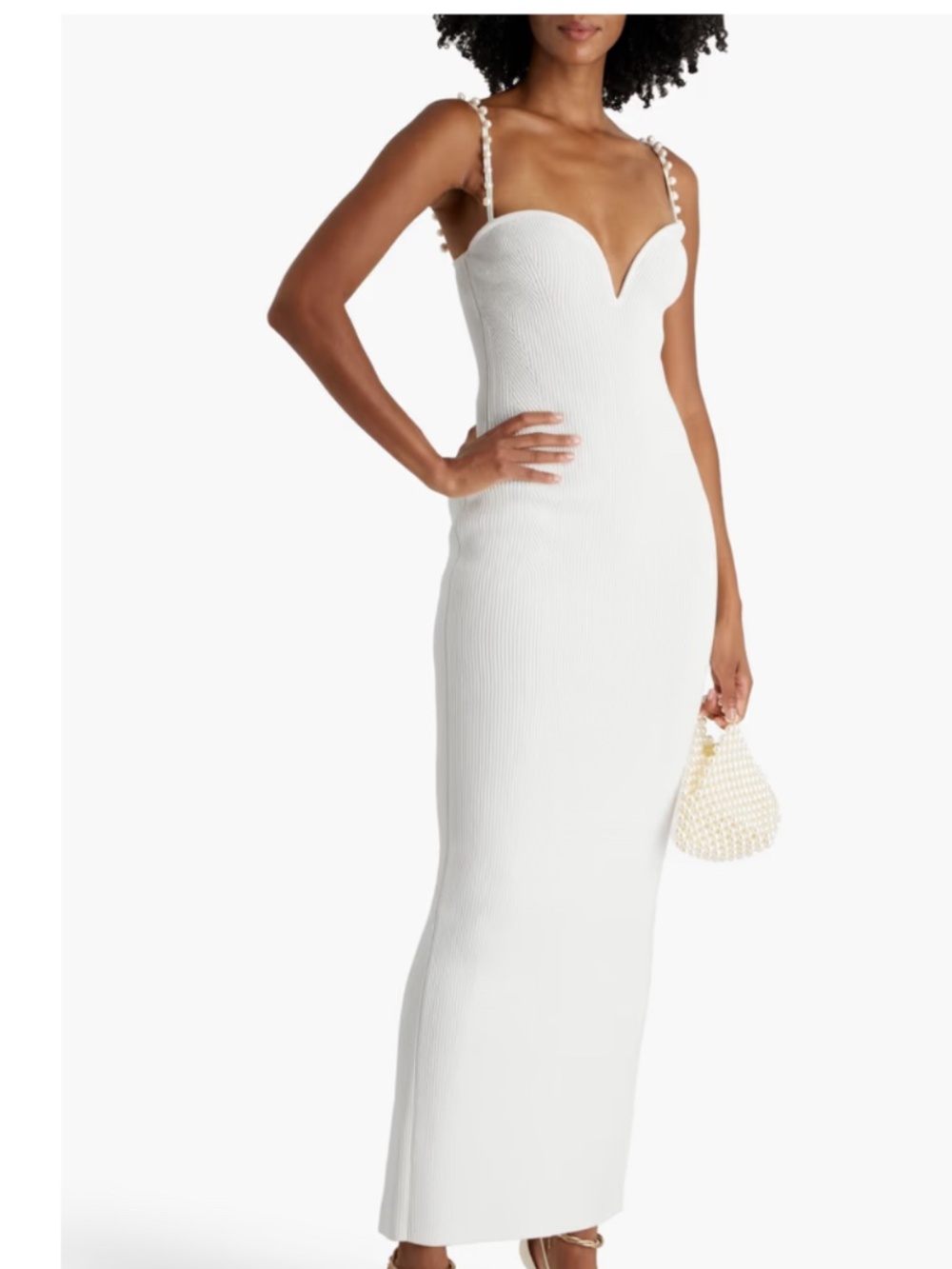GALVAN LONDON white pearl dress